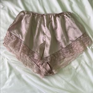 Satin lace shorts